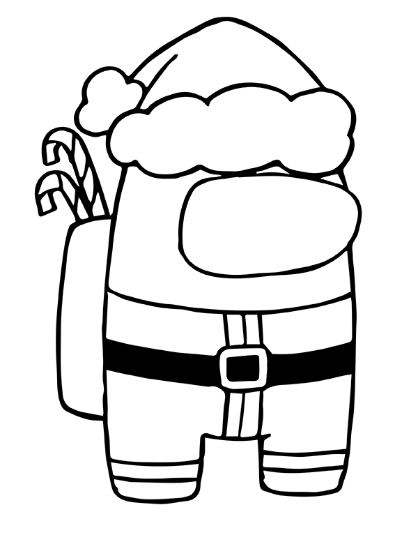 Dibujo de Entre Nosotros Pap Noel P Gina para Colorear