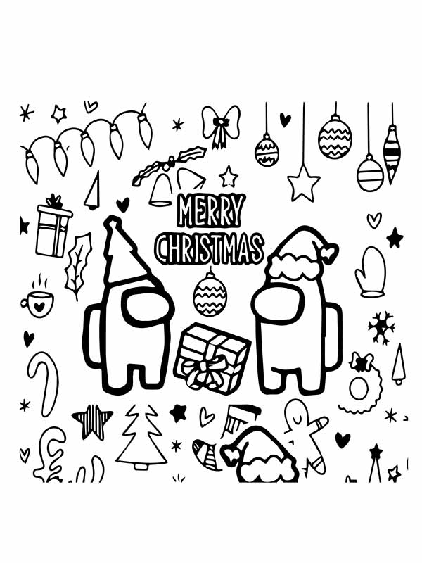 Dibujo de Entre Nosotros Regalo de Navidad P Gina para Colorear