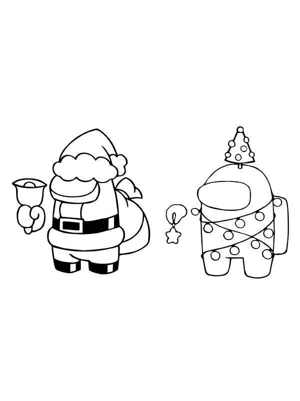 Dibujo de Entre Nosotros y Pap Noel P Gina para Colorear