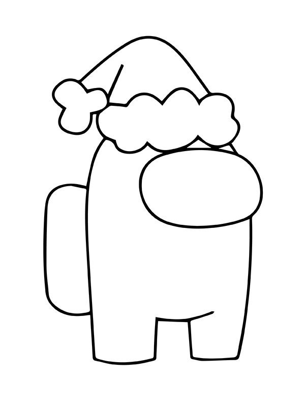 Dibujo de Simple Pap Noel Entre Nosotros P Gina para Colorear