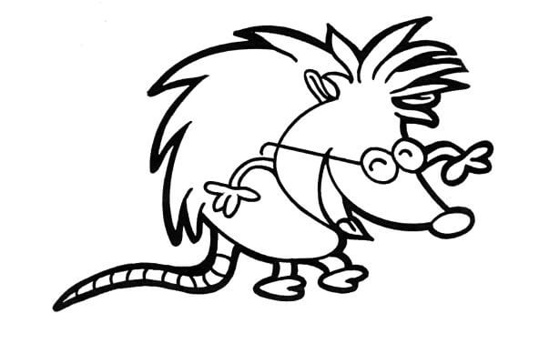 Dibujo de Erizo Gracioso para Colorear