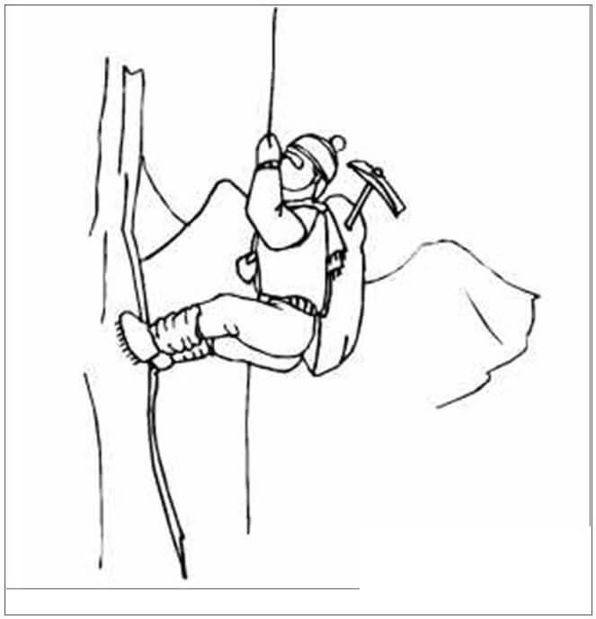 Dibujo de Escalada de Montaa para Colorear