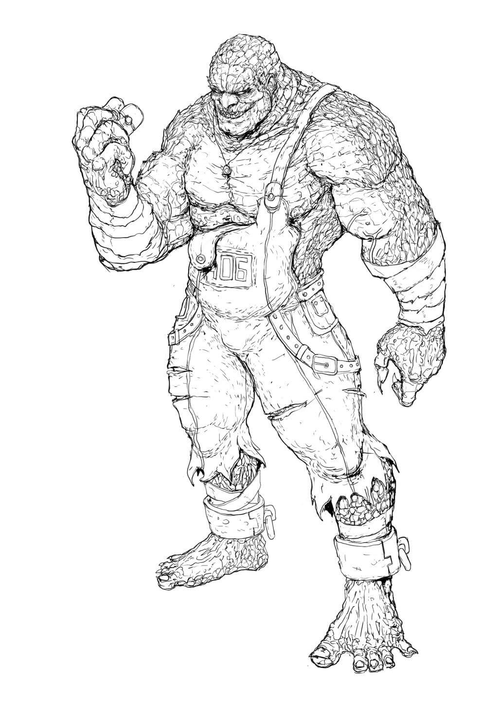 Dibujo de Fuerte Killercroc para Colorear