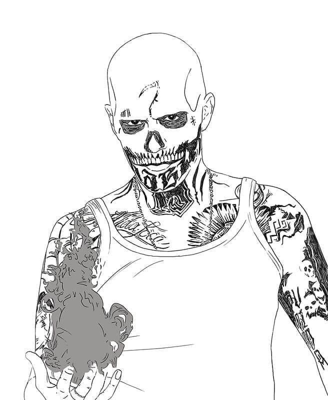 Dibujo de Genial el Diablo para Colorear