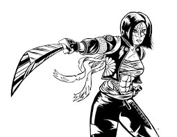 Dibujo de Genial Katana para Colorear