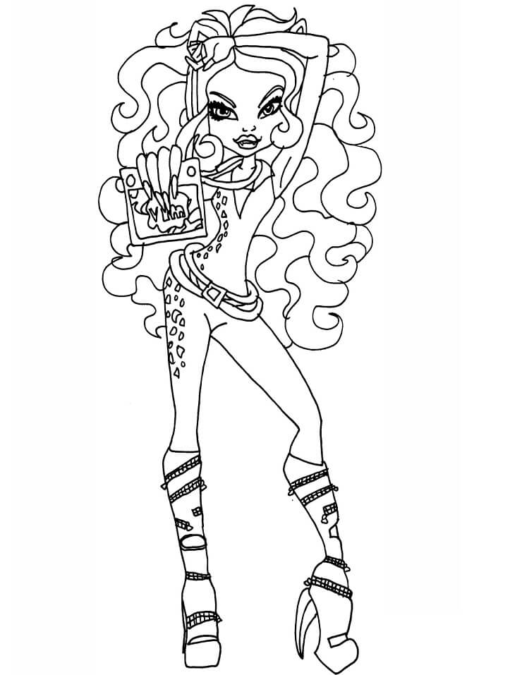 Dibujo de Vim Clawdeen para Colorear