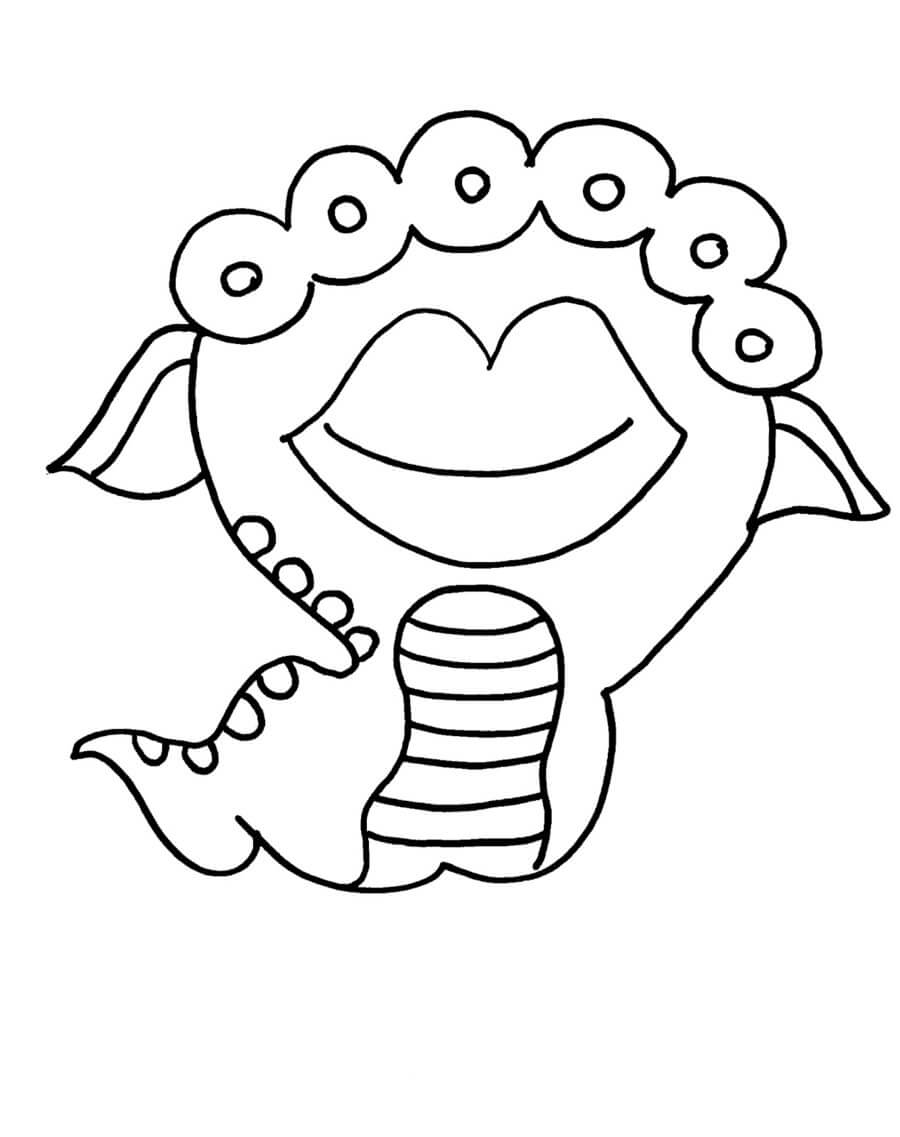 Dibujo de Monstruo de Ojos para Colorear