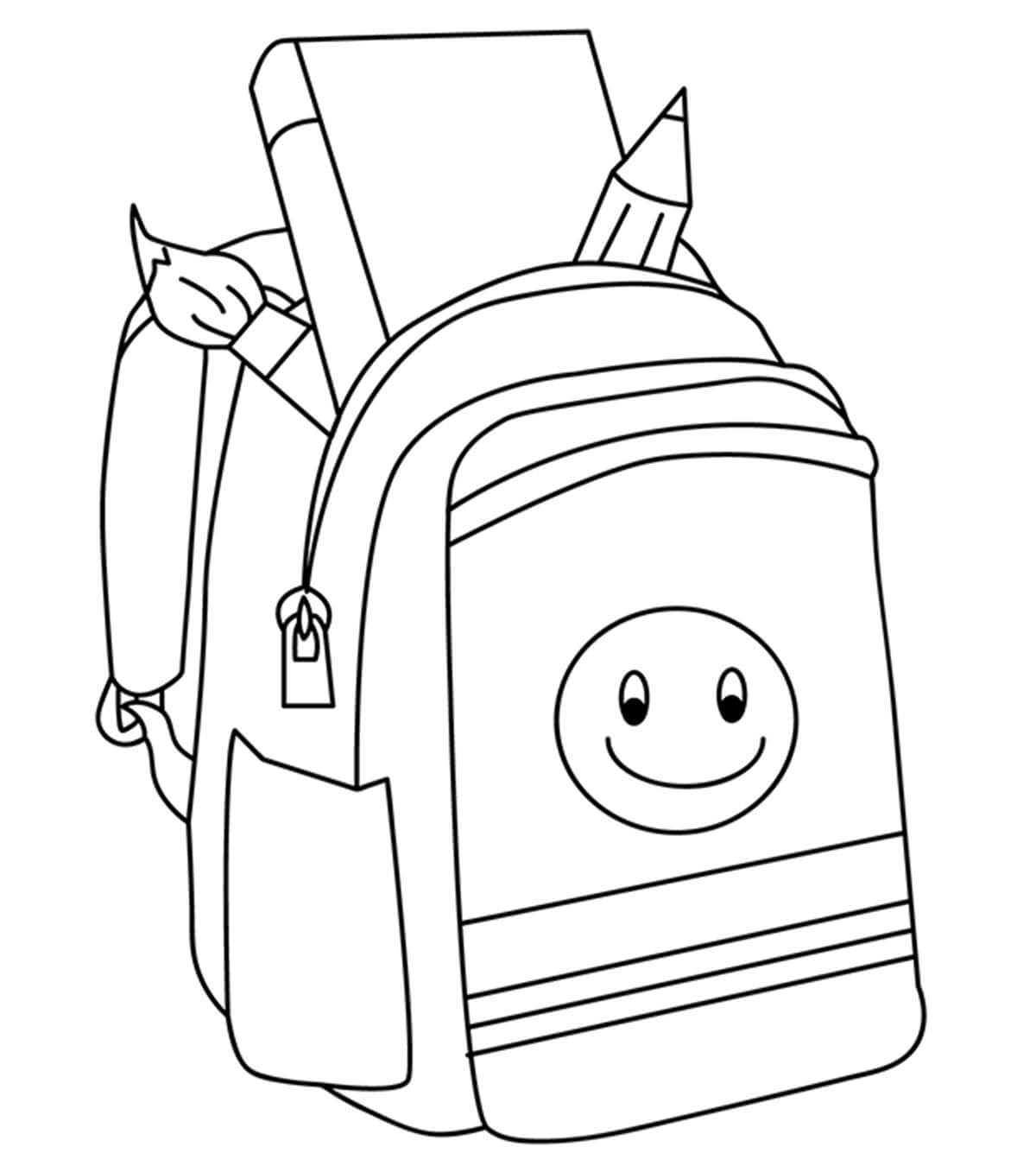 Dibujo de Bolsa para la Escuela para Colorear