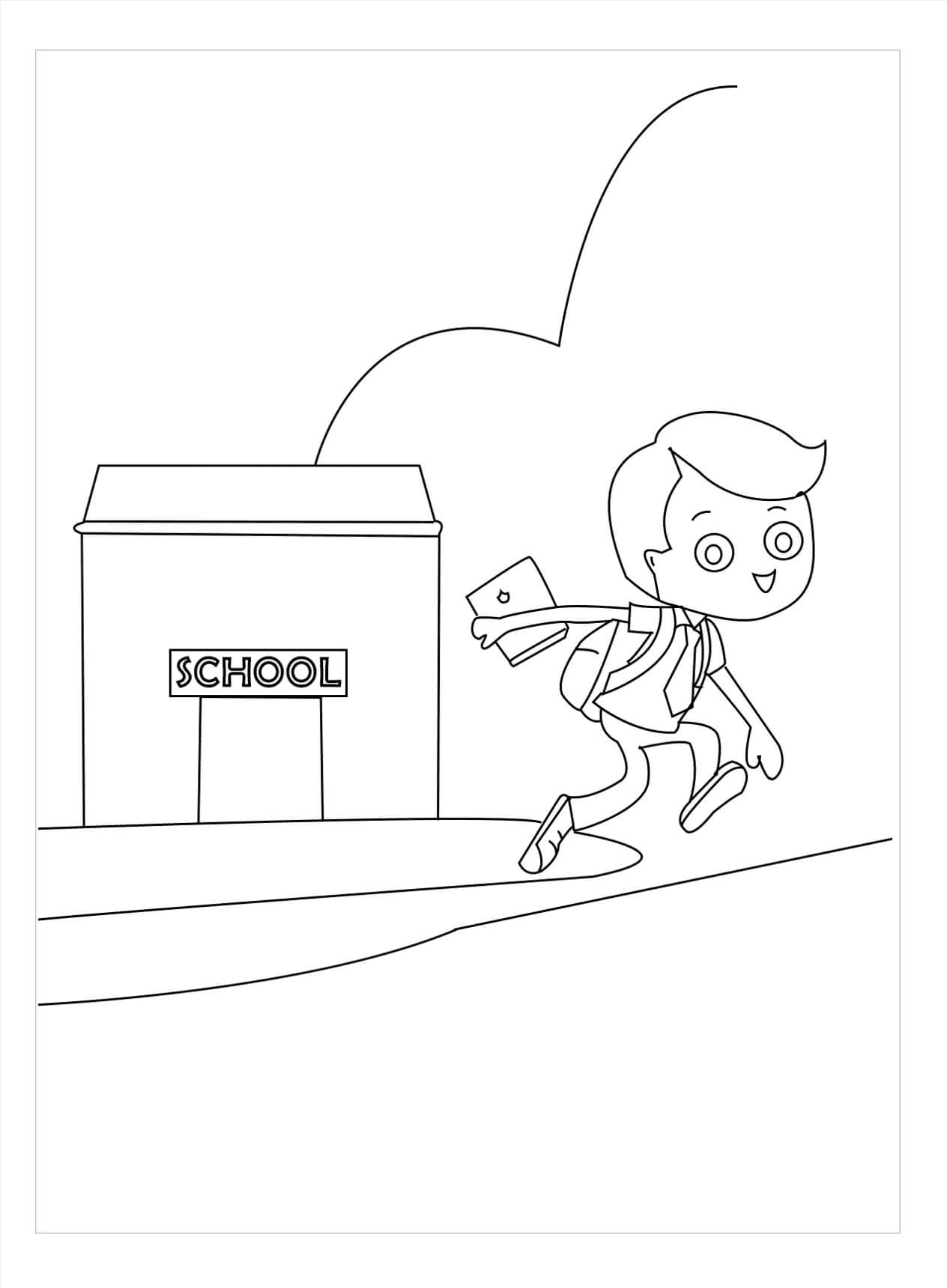 Dibujo de Fin de Clases para Colorear