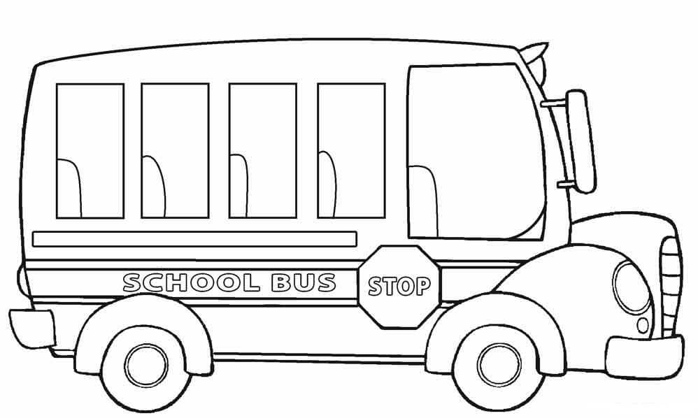 Dibujo de Increble Autobs Escolar para Colorear