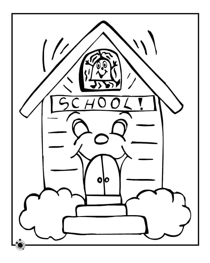 Dibujo de Linda Escuela de Dibujo para Colorear