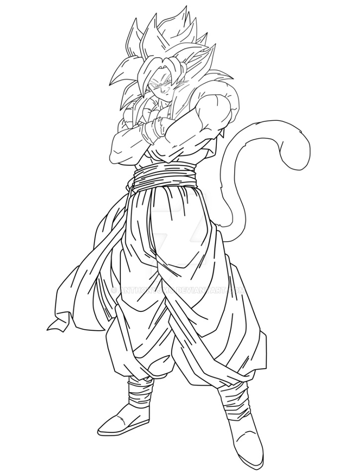 Dibujo de 1594775690 Blue Drawing Gogeta 14 para Colorear