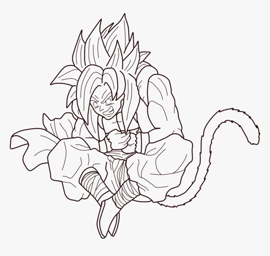 Dibujo de 1594861103 586 5867185 Transparent Gogeta Ssj4 Png Ssj4 Gogeta Coloring Page para Colorear