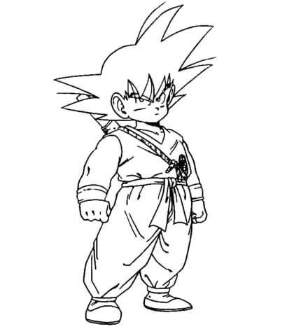 Dibujo de Bebé Goku para Colorear