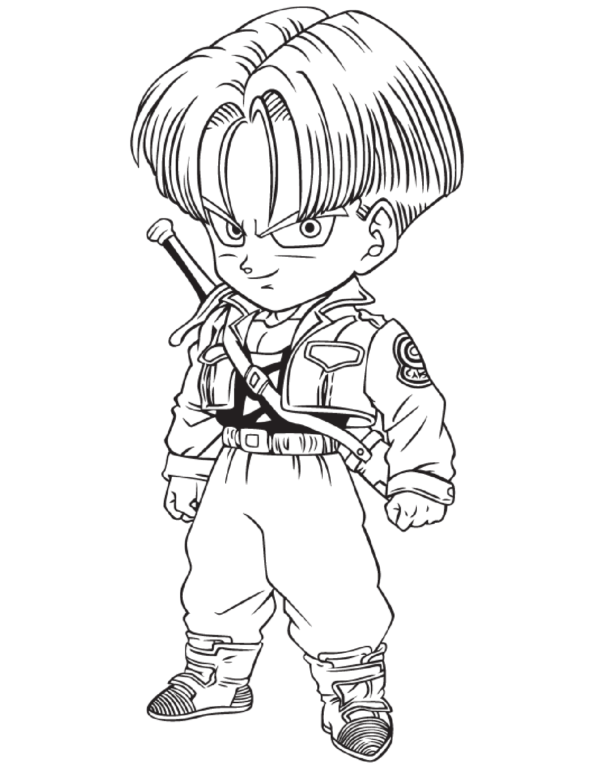 Dibujo de Bonitos bañadores Chibi para Colorear