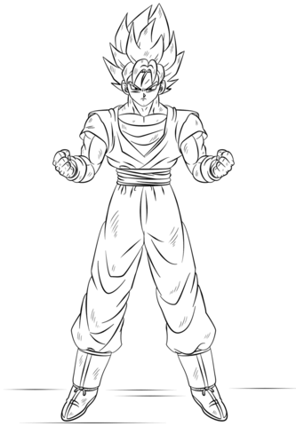 Dibujo de Goku Super Saiyan para Colorear