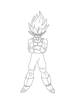 Dibujo de Vegeta Esta Enojado para Colorear
