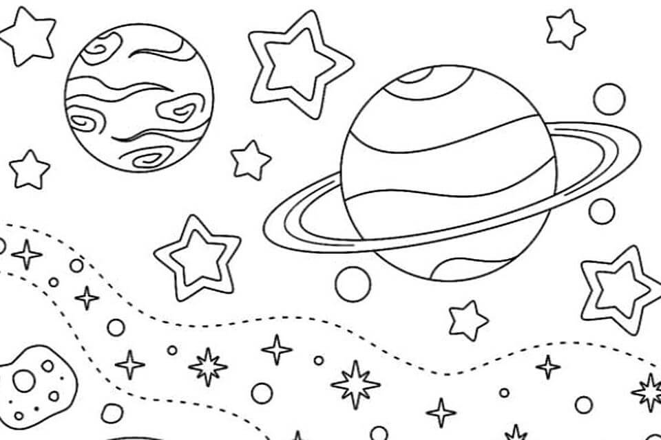 Dibujo de Espacio Exterior para Colorear