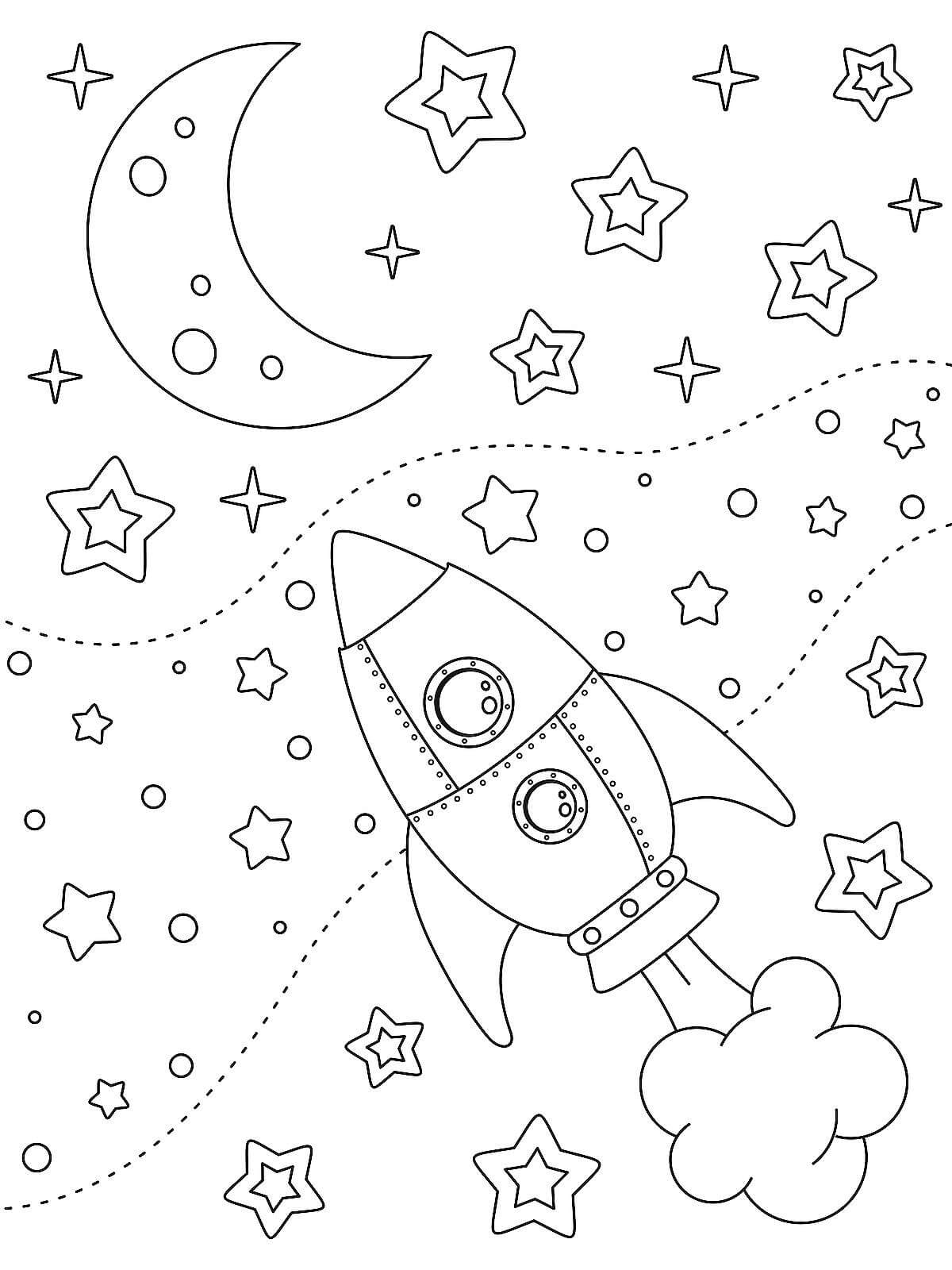 Dibujo de Espacio Impresionante para Colorear