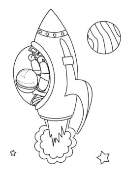 Dibujo de Pizza en el Espacio para Colorear