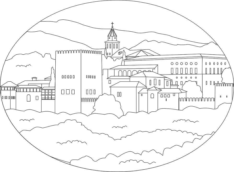 Dibujo de Alhambra para Colorear