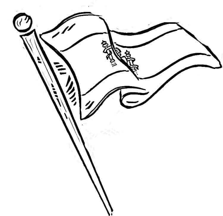 Dibujo de Bandera de Espaa 1 para Colorear