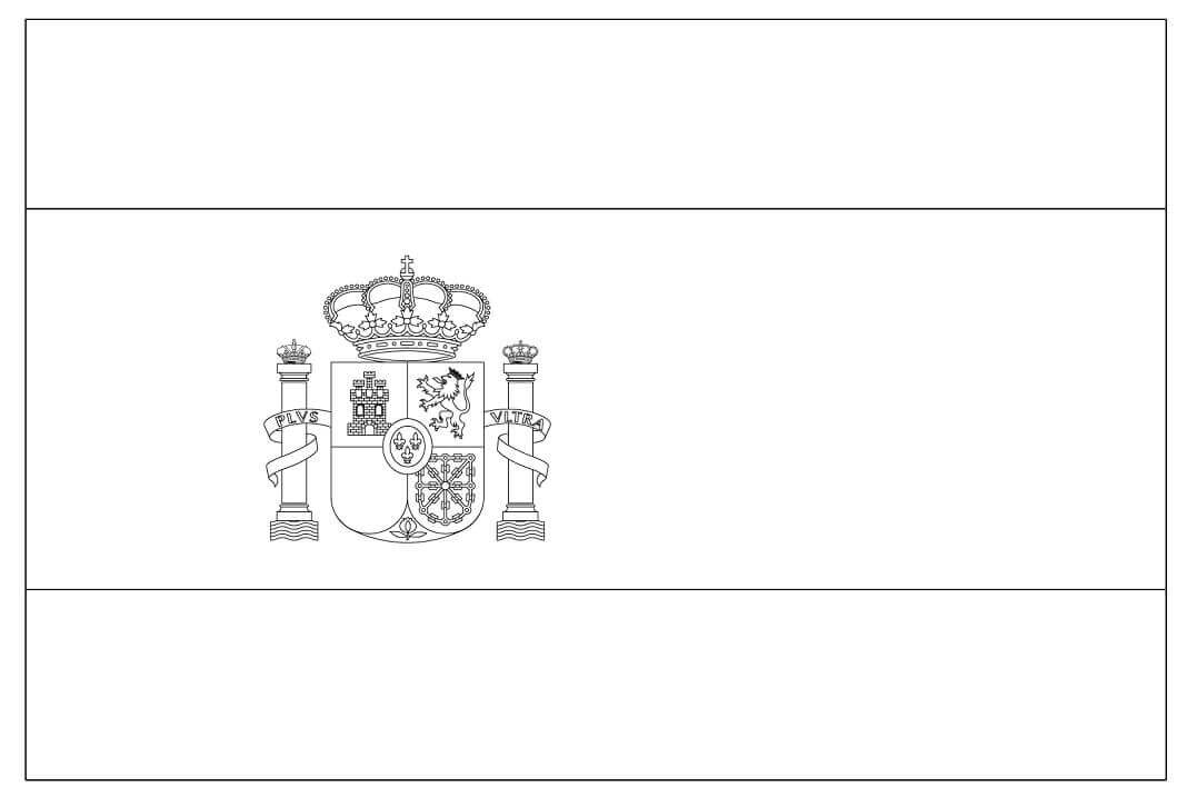 Dibujo de Bandera de Espaa para Colorear
