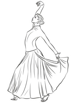 Dibujo de Flamenco para Colorear