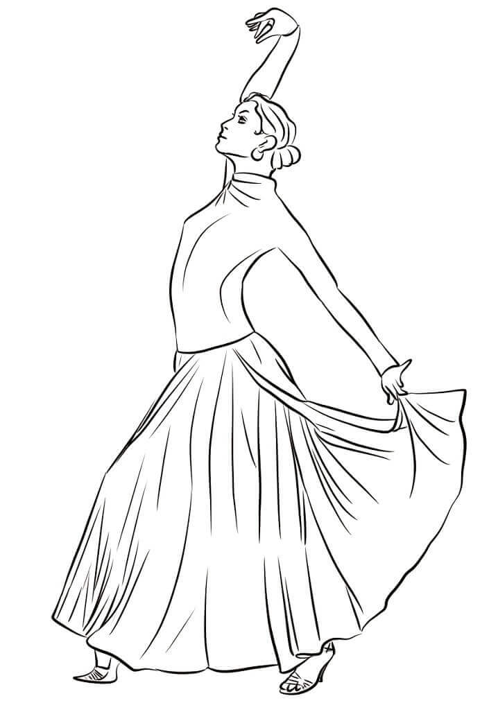 Dibujo de Flamenco para Colorear