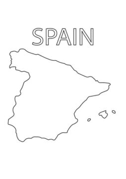 Dibujo de Mapa de Espaa para Colorear
