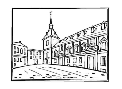 Dibujo de Plaza Mayor para Colorear