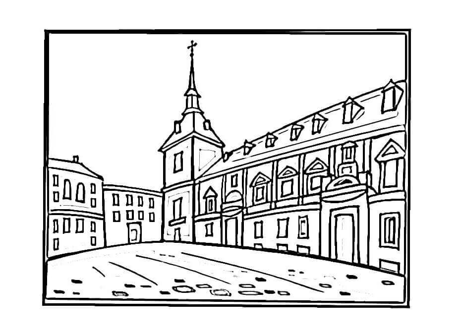 Dibujo de Plaza Mayor para Colorear