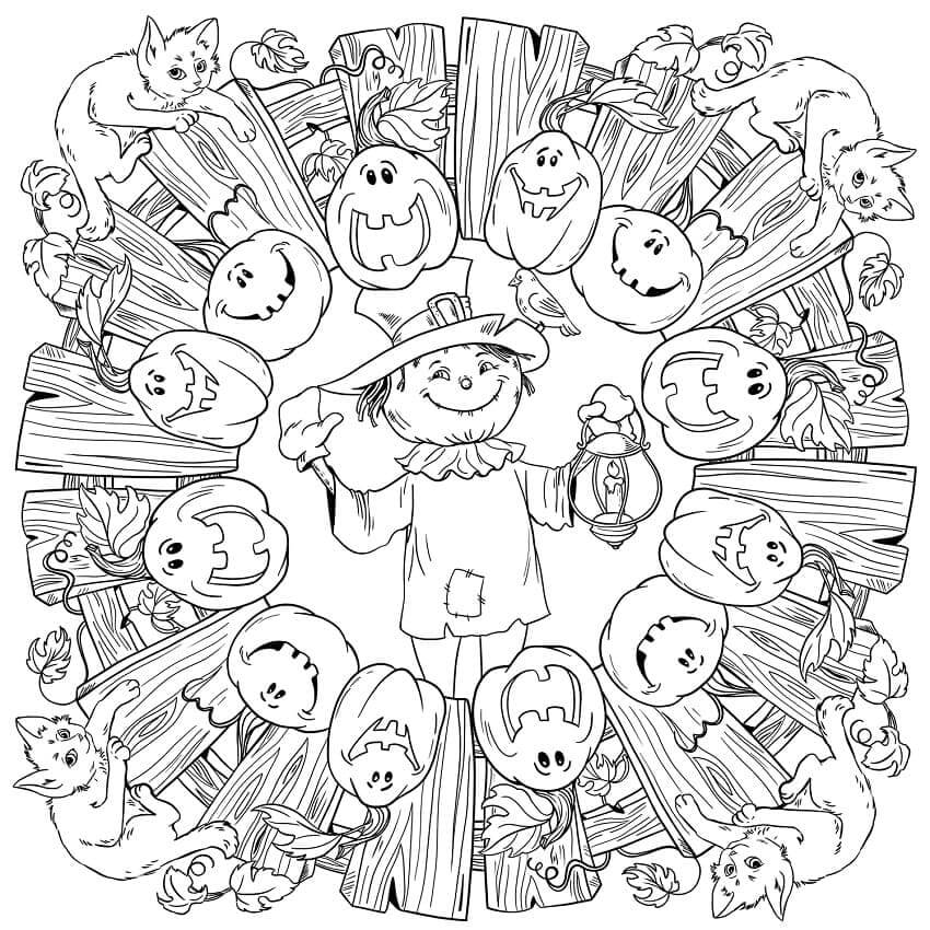 Dibujo de El Espantapjaros Es para Adultos para Colorear