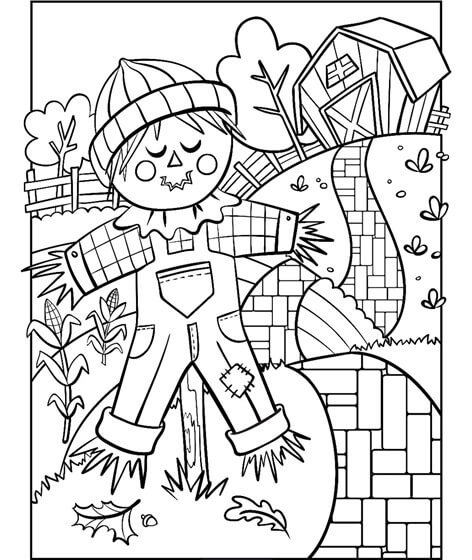 Dibujo de Espantapjaros Bsico para Colorear