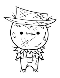 Dibujo de Espantapjaros Chibi para Colorear