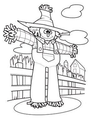 Dibujo de Espantapjaros Impresionante para Colorear