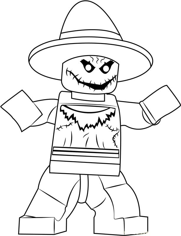 Dibujo de Espantapjaros Lego para Colorear