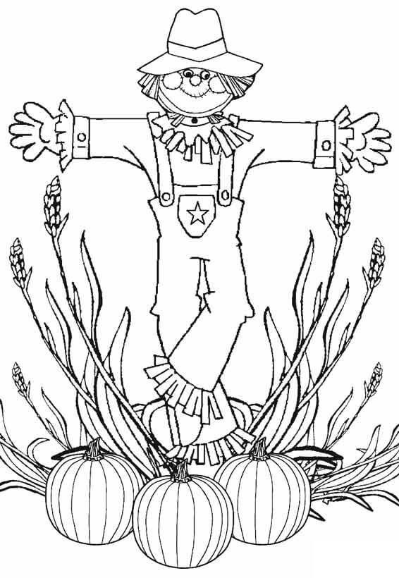 Dibujo de Espantapjaros Normal para Colorear