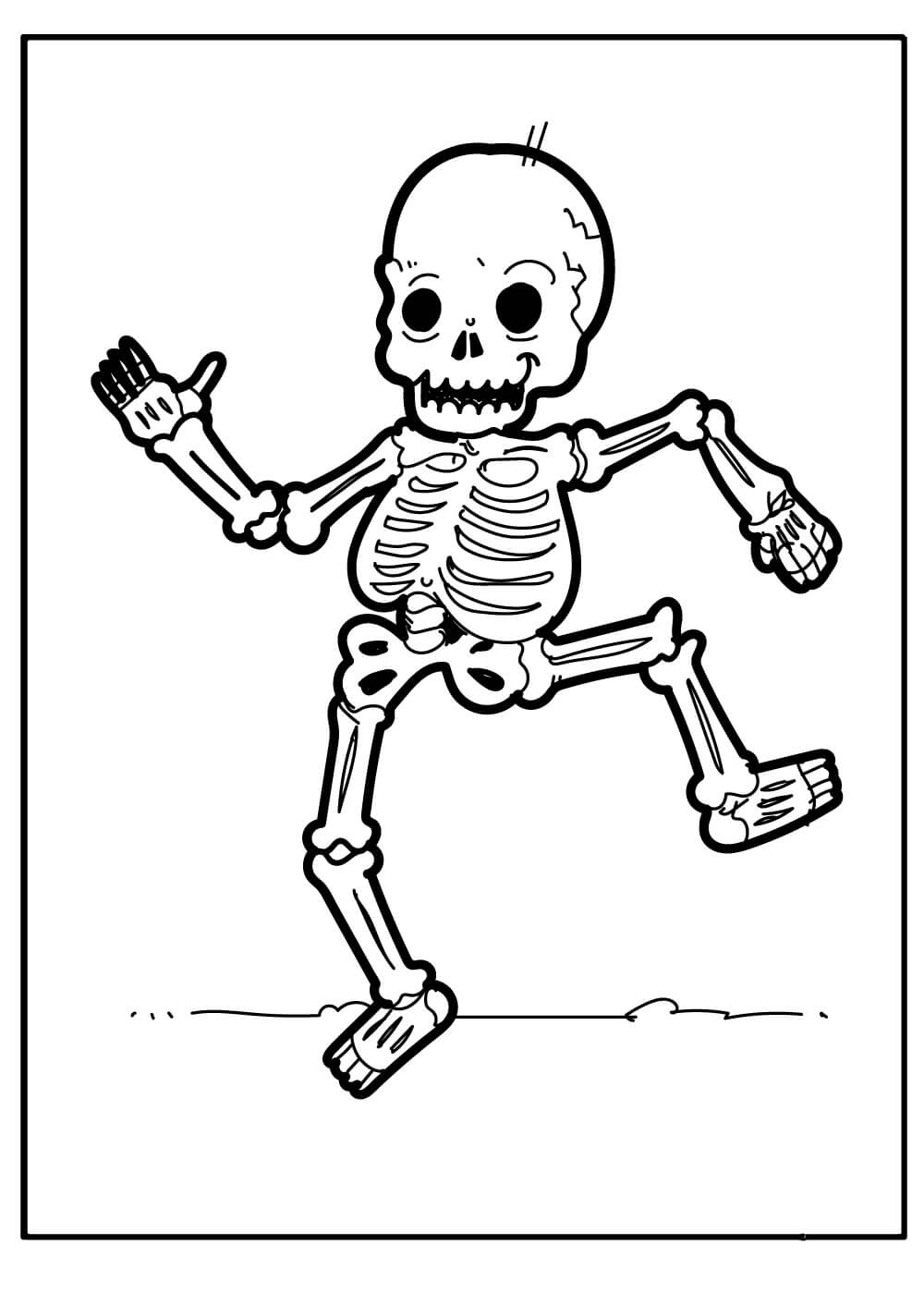 Dibujo de Esqueleto Divertido para Colorear
