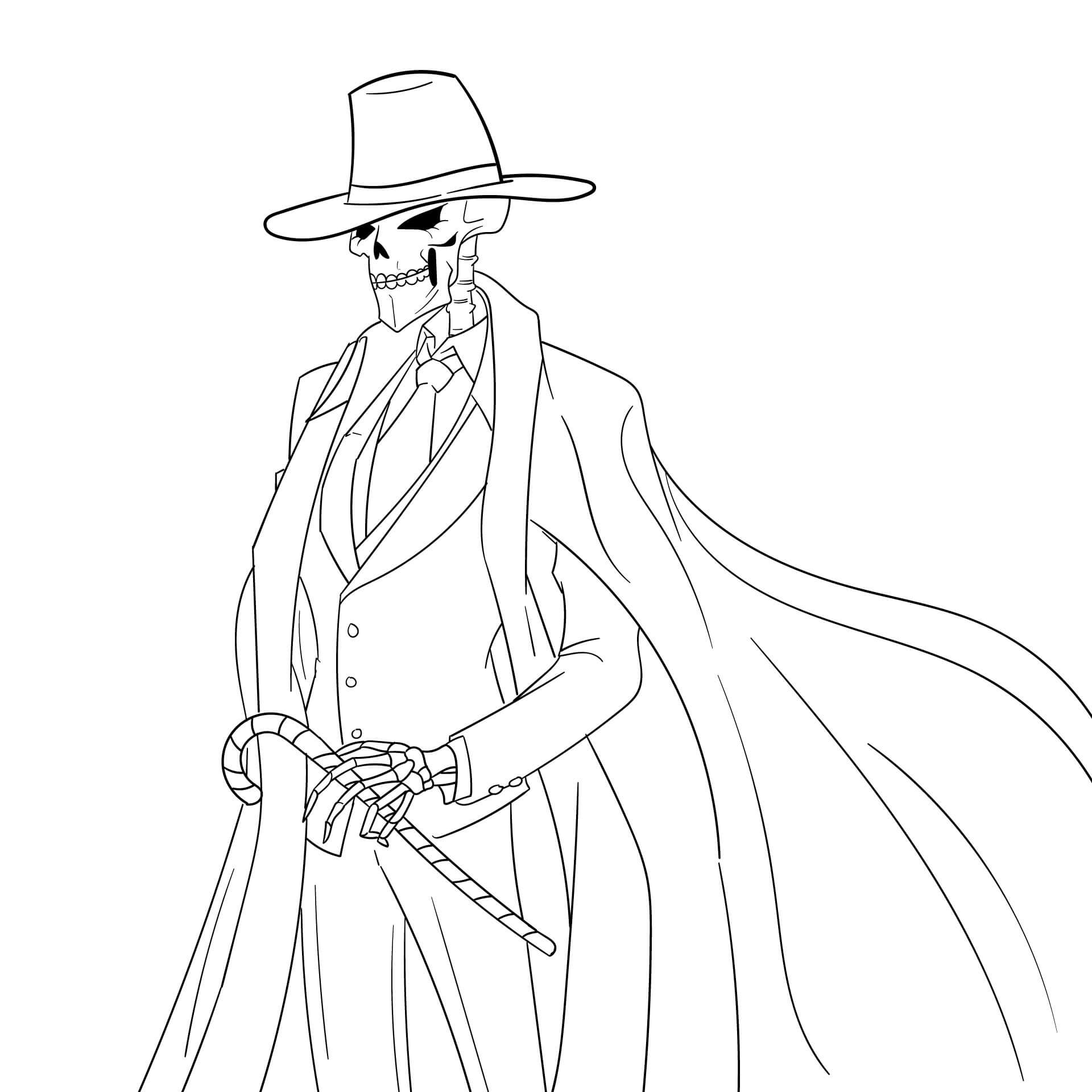 Dibujo de Esqueleto Genial para Colorear