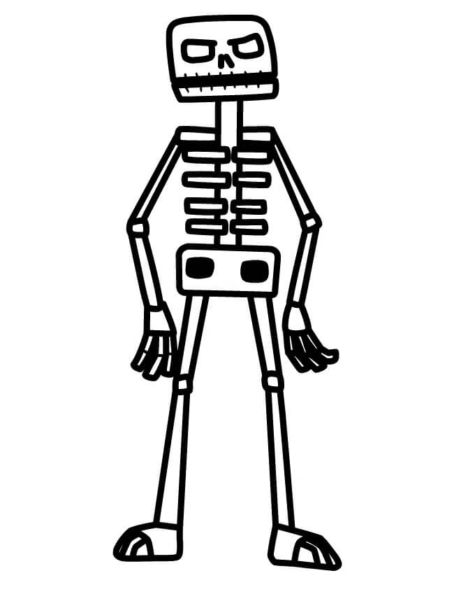 Dibujo de Esqueleto Libre para Colorear
