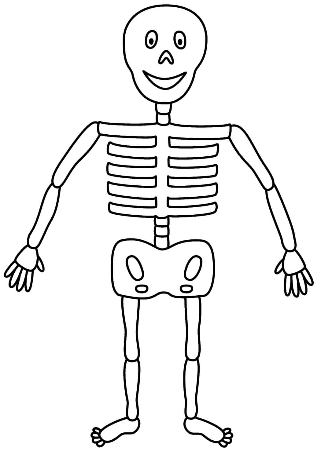 Dibujo de Impresionante Esqueleto para Colorear