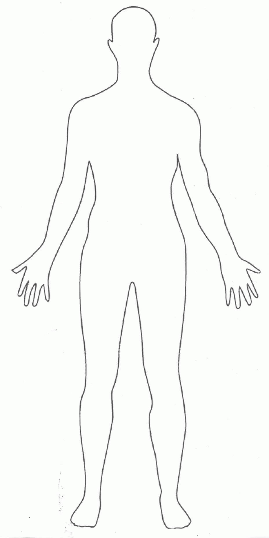 Dibujo de Contorno de Persona Alta para Colorear