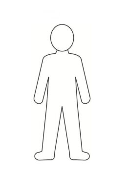 Dibujo de Esquema de la Persona del Cuerpo para Colorear