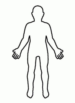 Dibujo de Esquema de Persona Fuerte para Colorear