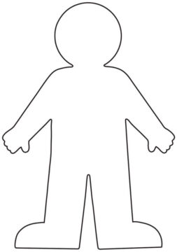 Dibujo de Esquema de Persona Grande para Colorear