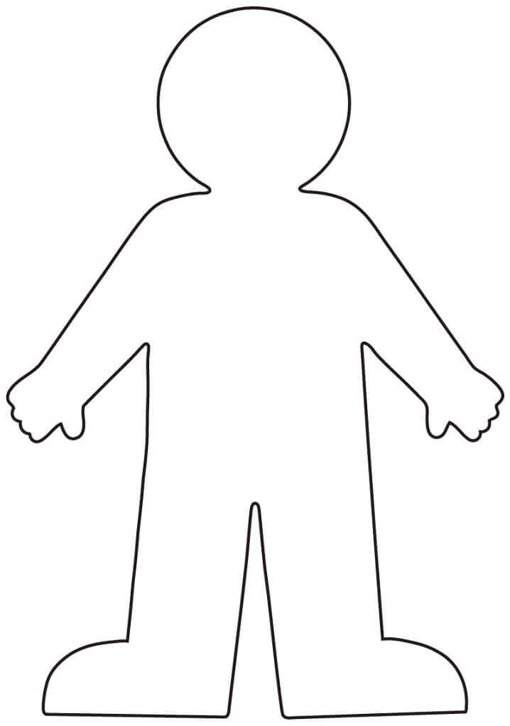Dibujo de Esquema de Persona Grande para Colorear