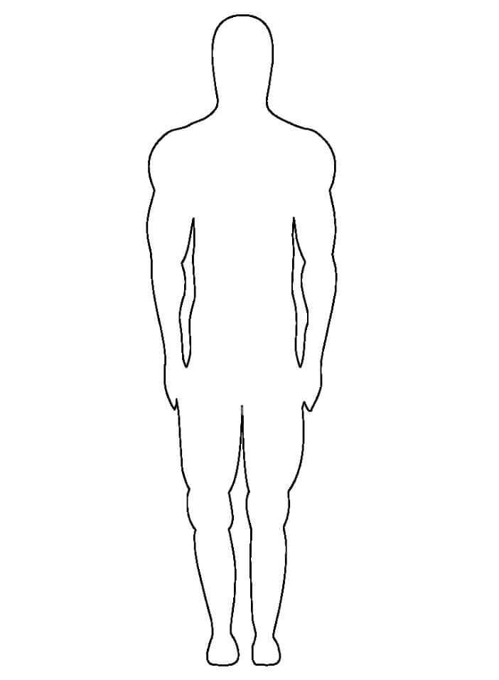 Dibujo de Esquema de Persona Hombre para Colorear