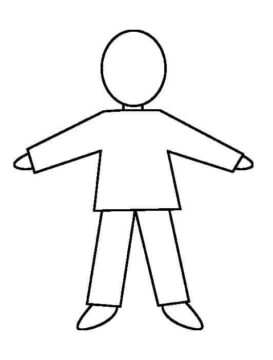Dibujo de Esquema de Persona Normal para Colorear