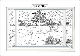 Dibujo de Primavera para Colorear